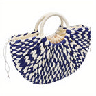 Sac Cabas Paille Bleu