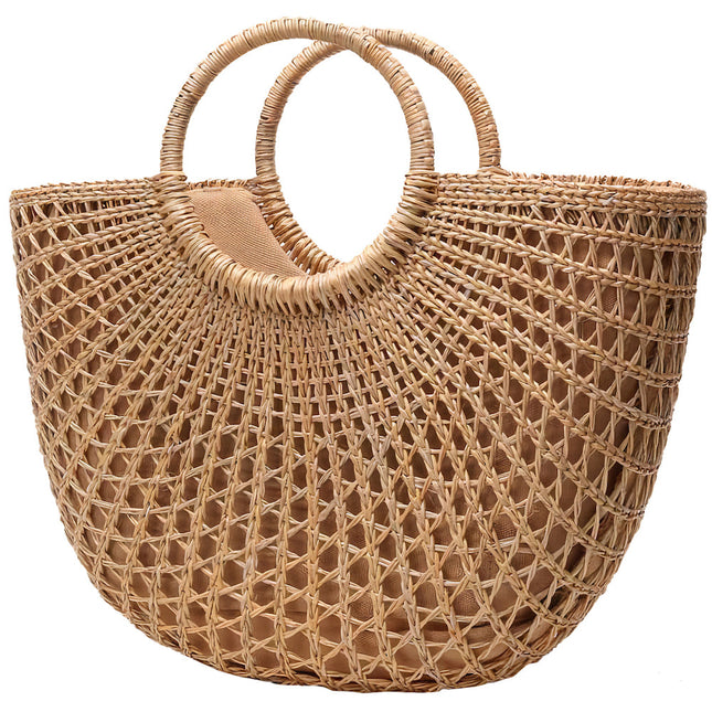 Sac Cabas Paille Bohème De Plage