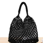 Sac Raphia Tressé Noir Sac Raphia