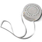 Sac Rond Gris Paille Tressé