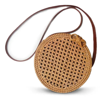 Sac Rond En Osier Naturel Paille