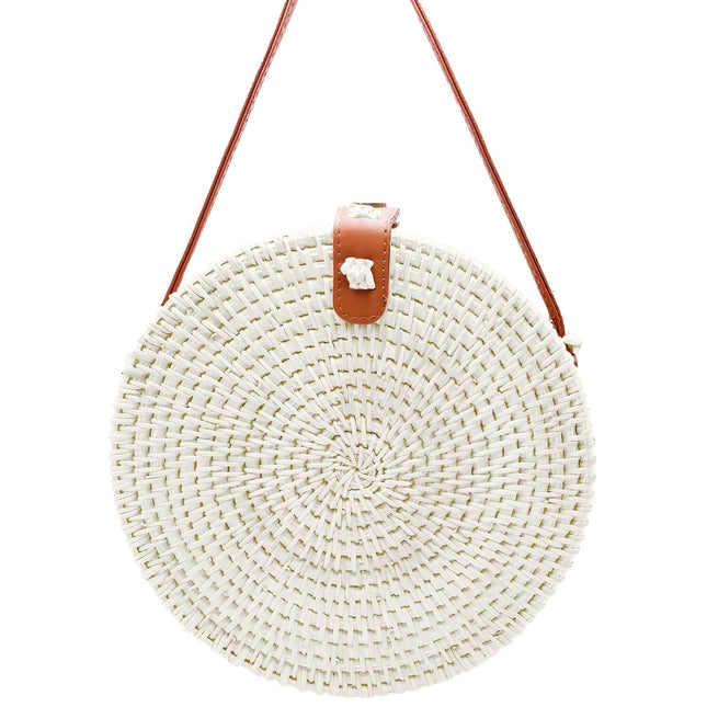 Sac Rond Osier Blanc
