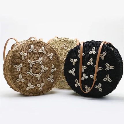Sac Rond Paille De Plage