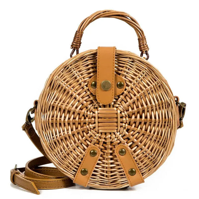 Sac Rond Tressé Paille