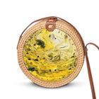 Sac Rond En Paille Style Peinture