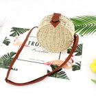 Sac Rond En Rotin Beige Paille