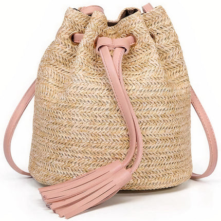 Sac À Main Paille Seau Tressé