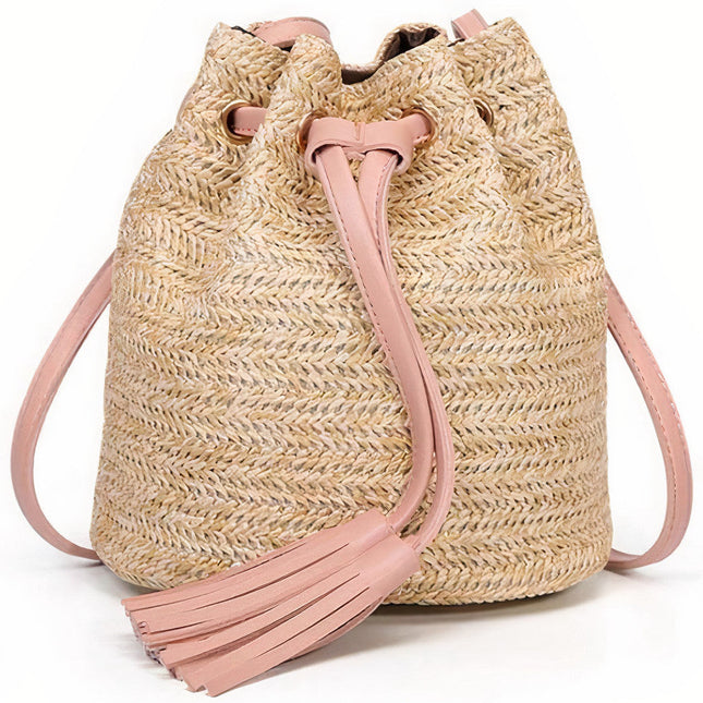 Sac À Main Paille Seau Tressé