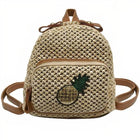 Sac À Dos Paille Motif Ananas