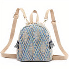 Sac À Dos Paille Bleu Pour Femme