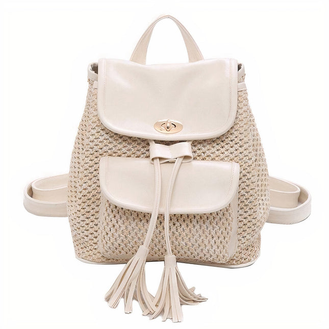 Sac À Dos Paille Femme Bohème