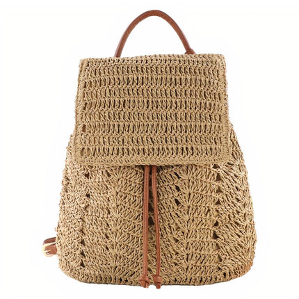 Sac À Dos Paille Brun