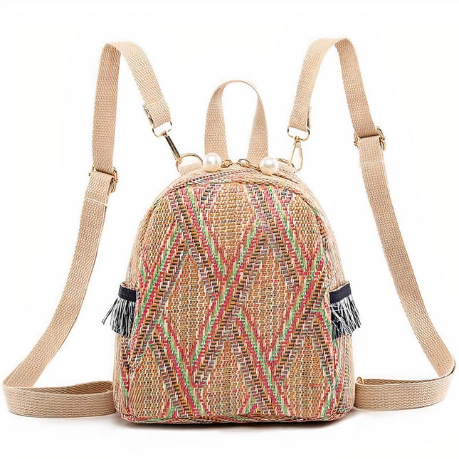 Sac À Dos Paille Fashion
