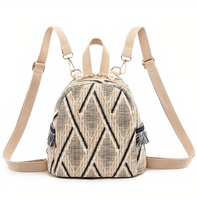 Sac À Dos Paille Tressé