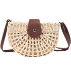 Sac À Main Paille Bi Matière Avec Bandoulière
