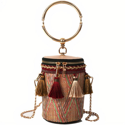 Sac À Main Paille Bohème