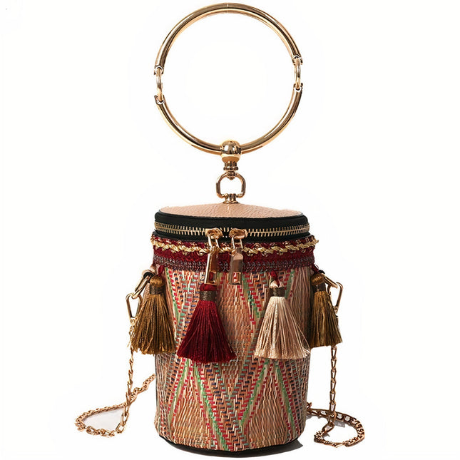 Sac À Main Paille Bohème