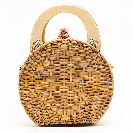 Sac À Main Osier Anses En Bois