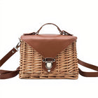 Sac À Main Osier Et Cuir
