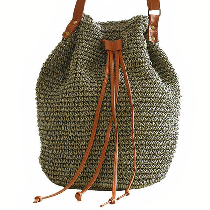 Sac À Main Paille Kaki
