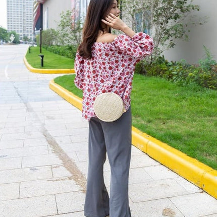 Sac A Main En Paille Rond