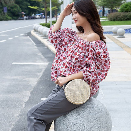 Sac A Main En Paille Rond