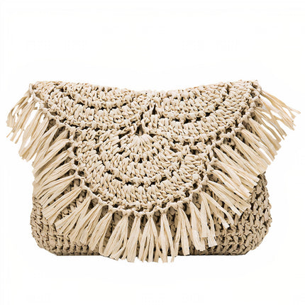 Sac À Main Paille Feuilles De