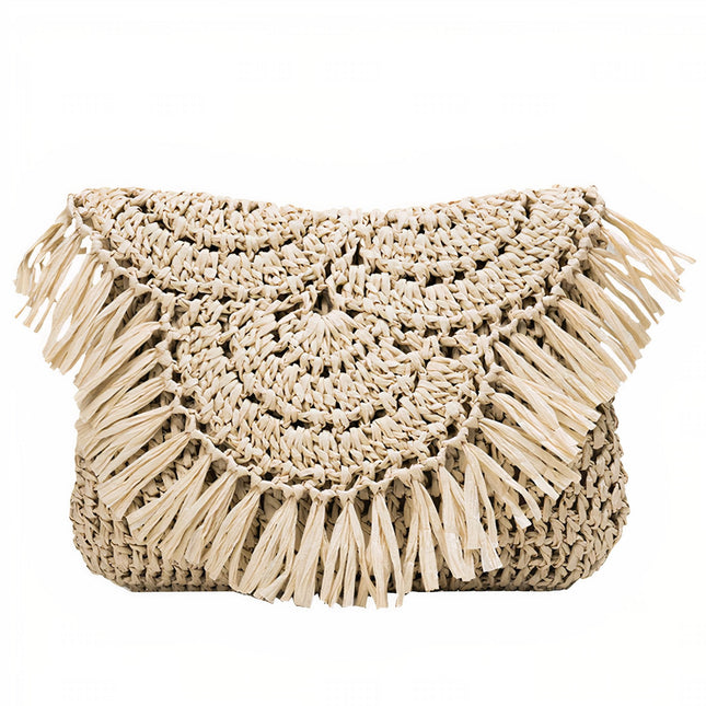Sac À Main Paille Feuilles De
