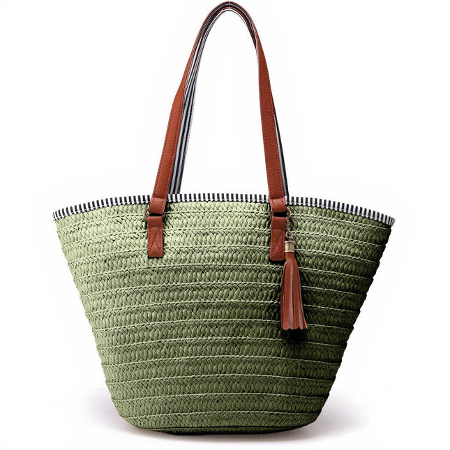 Sac Cabas Paille Design Plage