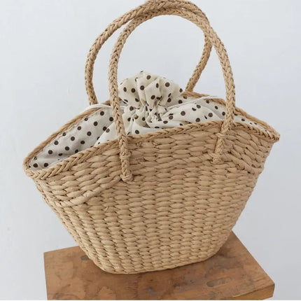 Sac De Plage Fourre-Tout En Paille