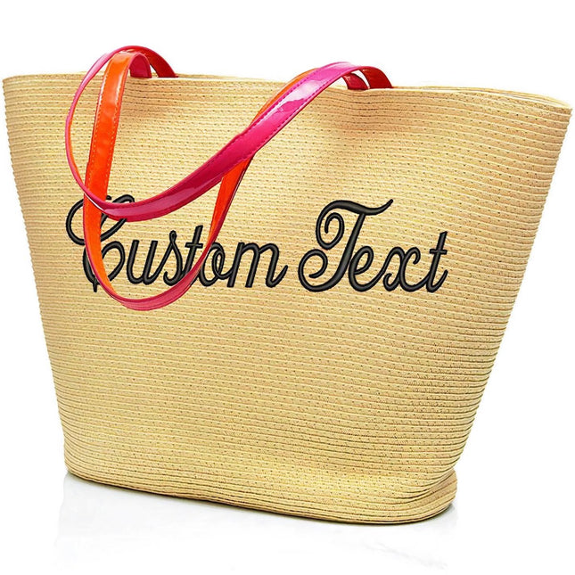 Sac De Plage Personnalisé Cabas Paille