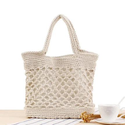 Sac De Plage Raphia Tressée Beige Sac Raphia