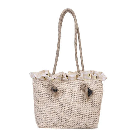 Sac En Paille De Plage Blanc Paille