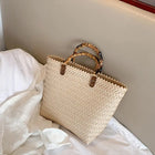 Sac En Paille Pour Femme À Anse Beige Paille