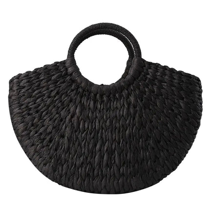 Sac Panier En Paille Noir Paille