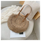 Sac Rond En Paille À Grande Taille