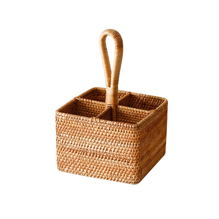 Panier À Couverts En Rotin Carré Paniers