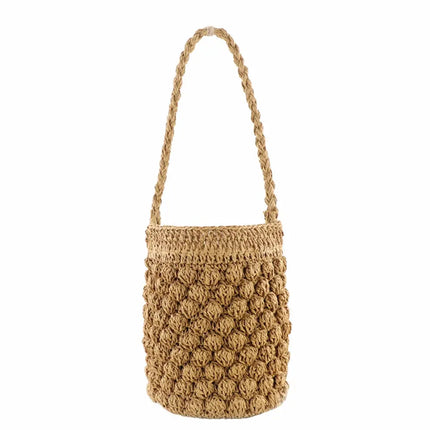 Sacoche Raphia Ronde Marron Sac Raphia