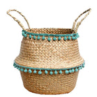 Cache Pot Osier Pompons Verts Pots Et Cache-Pots