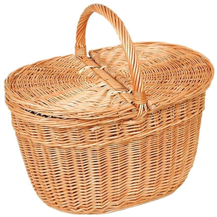 Ancien Panier Osier Pique-Nique Paniers