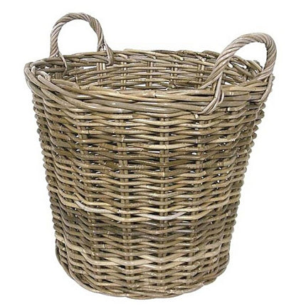 Panier À Bois Osier Gris