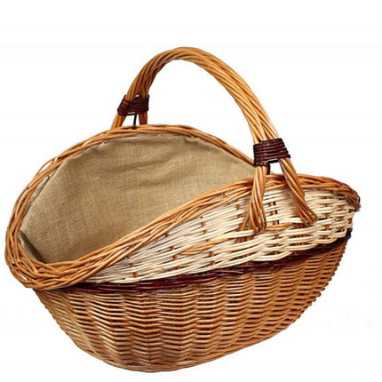 Panier À Bois Osier Doublé