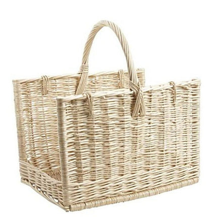 Panier À Bois Osier Blanc