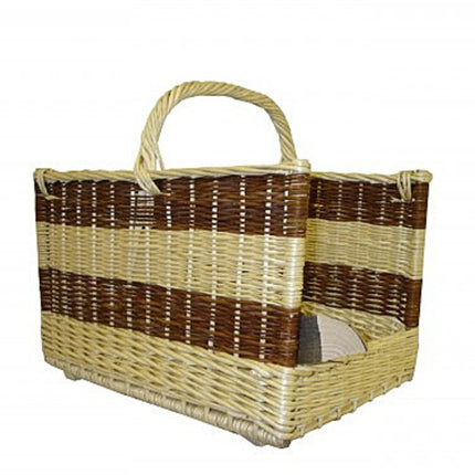 Panier À Bois Osier Bicolore Paniers