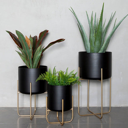 Cache Pot Sur Pied Moderne S / Noir