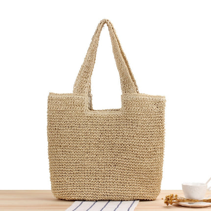 Sac En Paille Été Beige Clair