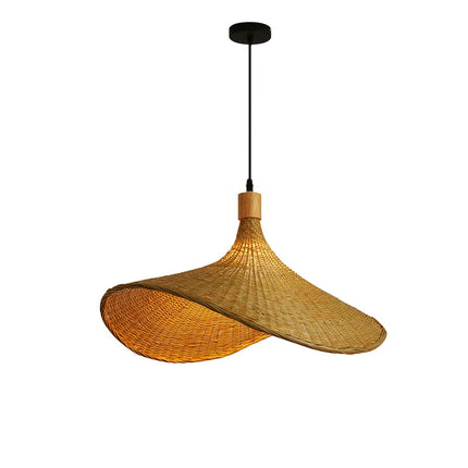 Suspension Rotin Chapeau 30Cm / Noir Suspensions