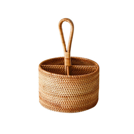 Panier À Couverts En Rotin Rond Paniers