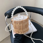 Sac Sceau Rotin Et Perles En