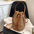 Sac Besace En Paille Brun